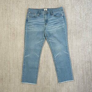 J. Crew Slim Broken In Boyfriend Blue Crop Jeans 29